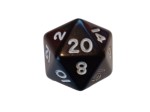 Opaque Black D20 20-Sided Polydice